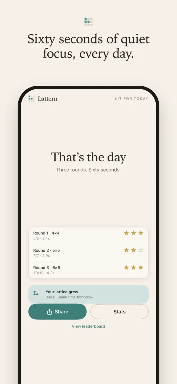 A modern game like Simon Says: Lattern's daily memory grid